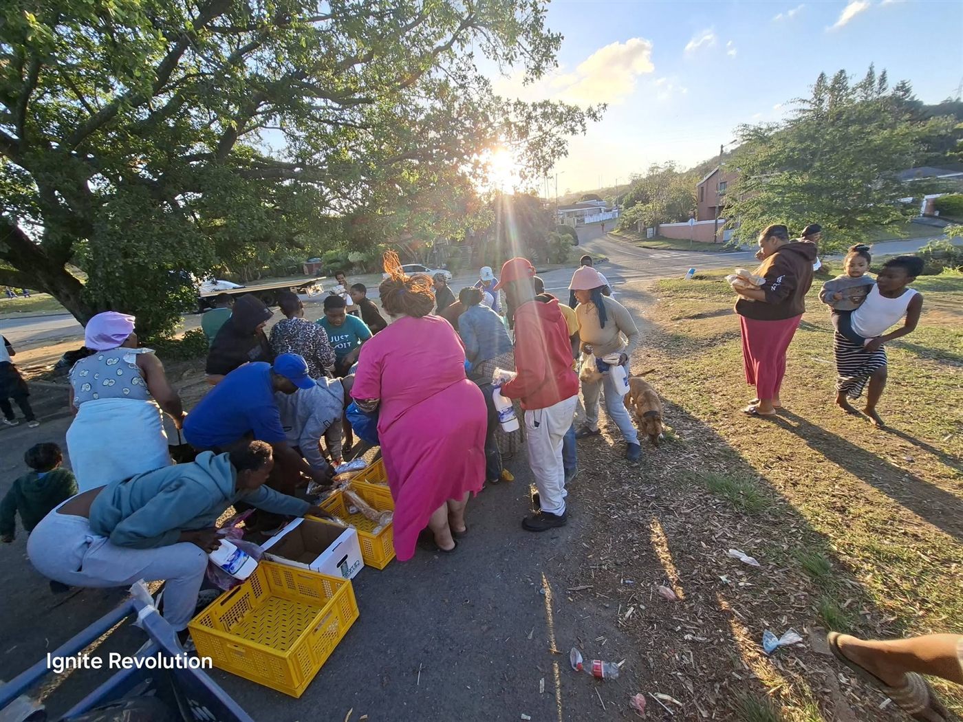 Sunset food distribution