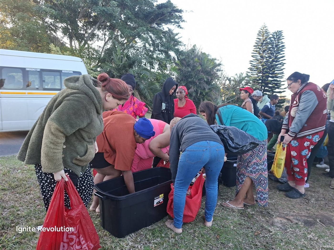 Food crates shared with the community