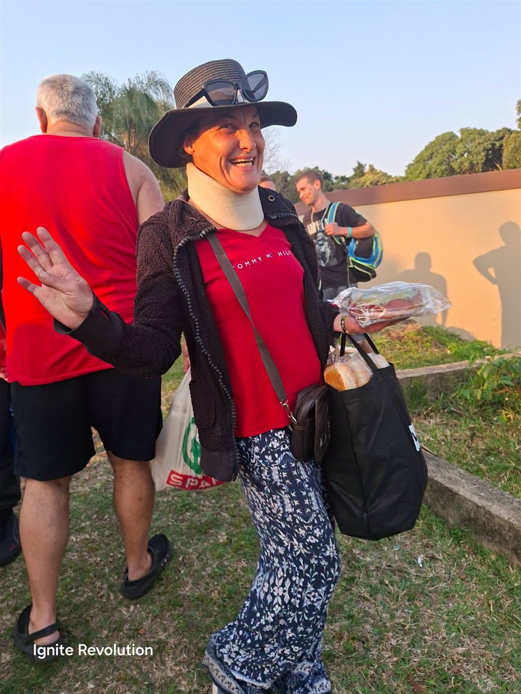 Going home with groceries